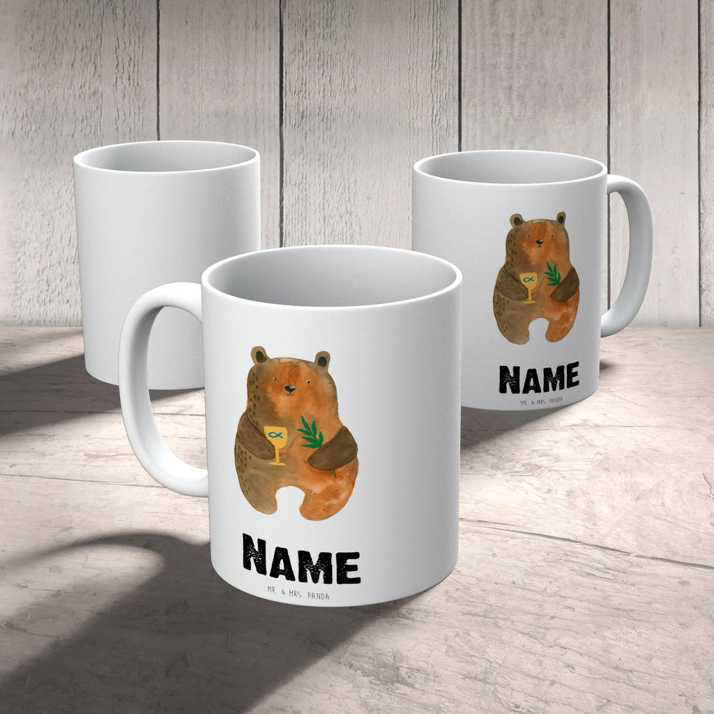 Personalisierte Tasse Konfirmation-Bär Namenstasse, Tasse mit Namen, Namen, Personalisierte Tasse, Personalisiert, Wunschname, Drucken, Tasse, Teddy, Bär, Teddybär, Konfirmation, Evangelisch, Kirche, Gottesdienst