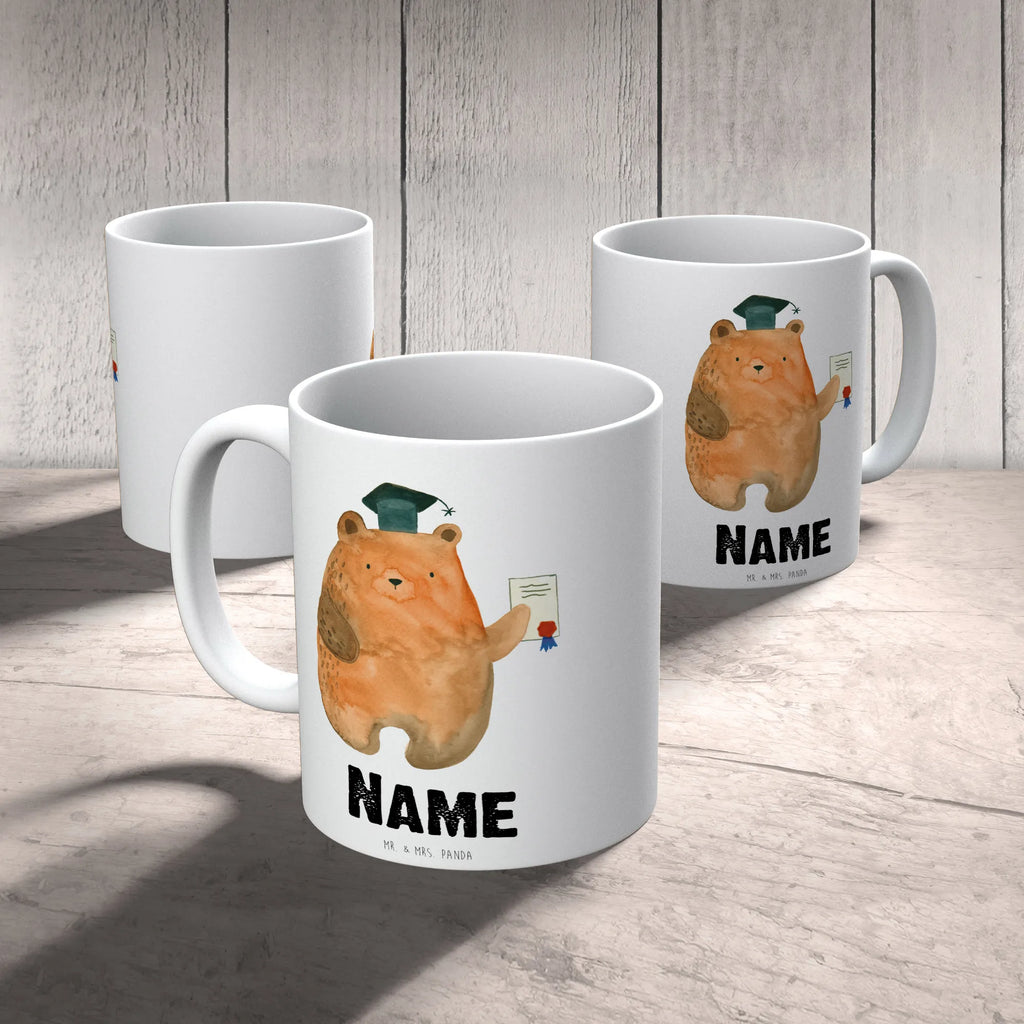 Personalisierte Tasse Prüfungsbär Tasse mit Namen, Personalisiert, Personalisierte Tasse, Namen, Wunschname, Namenstasse, Drucken, Tasse, Teddy, Bär, Teddybär, Abitur, Zeugnis, Prüfung Bestanden, Abschluss, Abschlusszeugnis, Prüfungen