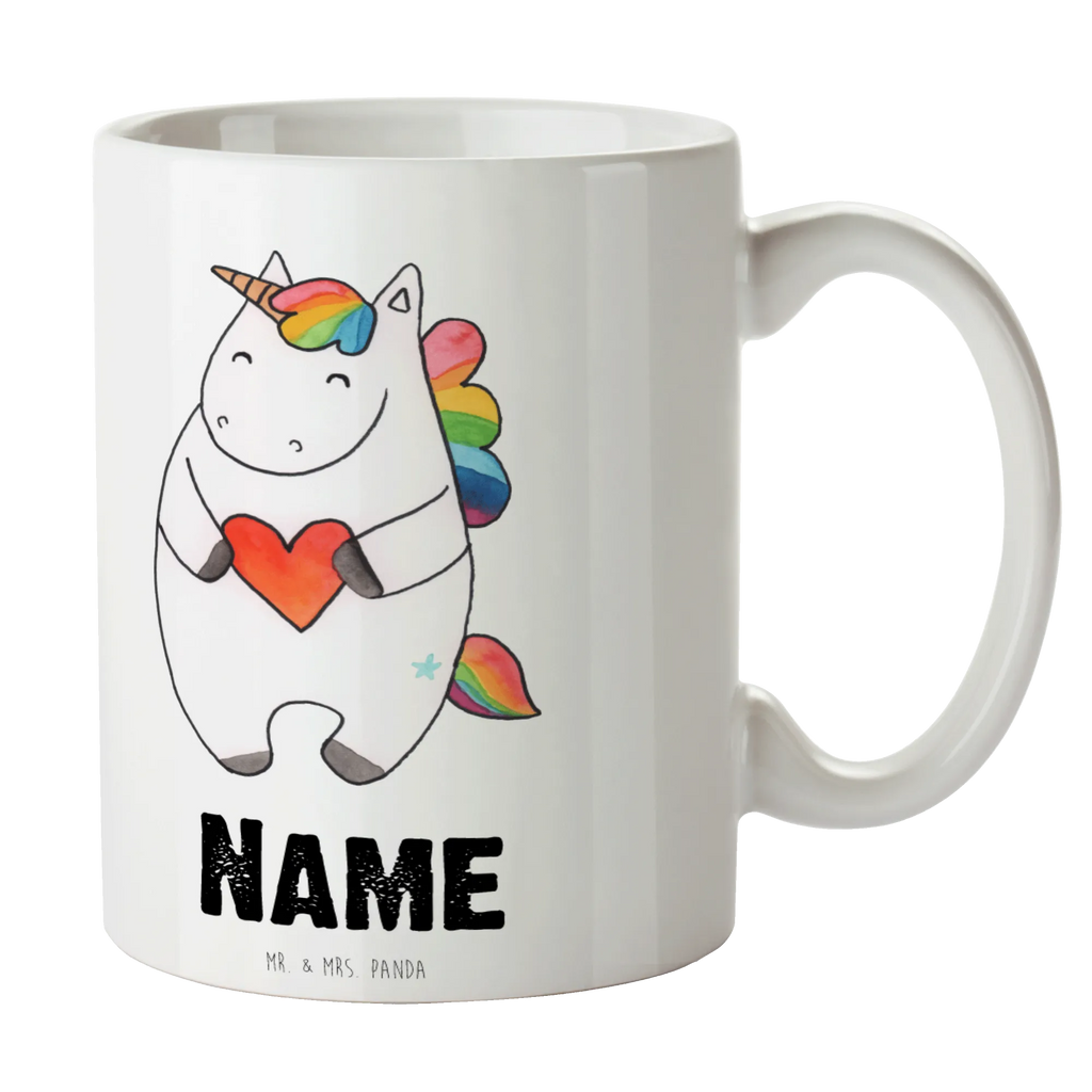 Personalisierte Tasse Einhorn Herz Tasse, Namen, Drucken, Namenstasse, Tasse mit Namen, Wunschname, Personalisierte Tasse, Personalisiert, Einhorn, Einhörner, Einhorn Deko, Unicorn, anders, böse, lustig, witzig, Herz, Freundin, bunt, schlimm