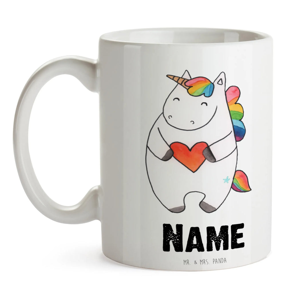 Personalisierte Tasse Einhorn Herz Tasse, Namen, Drucken, Namenstasse, Tasse mit Namen, Wunschname, Personalisierte Tasse, Personalisiert, Einhorn, Einhörner, Einhorn Deko, Unicorn, anders, böse, lustig, witzig, Herz, Freundin, bunt, schlimm