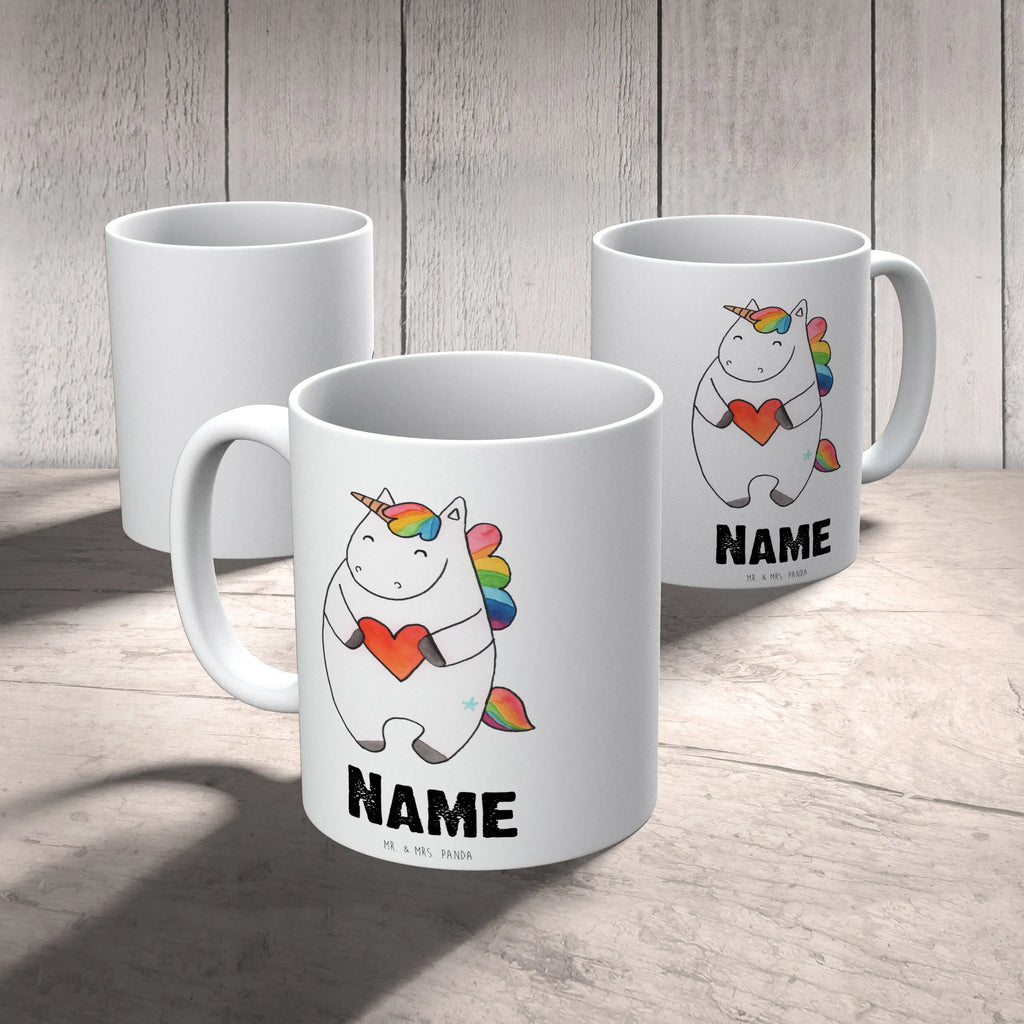 Personalisierte Tasse Einhorn Herz Tasse, Namen, Drucken, Namenstasse, Tasse mit Namen, Wunschname, Personalisierte Tasse, Personalisiert, Einhorn, Einhörner, Einhorn Deko, Unicorn, anders, böse, lustig, witzig, Herz, Freundin, bunt, schlimm