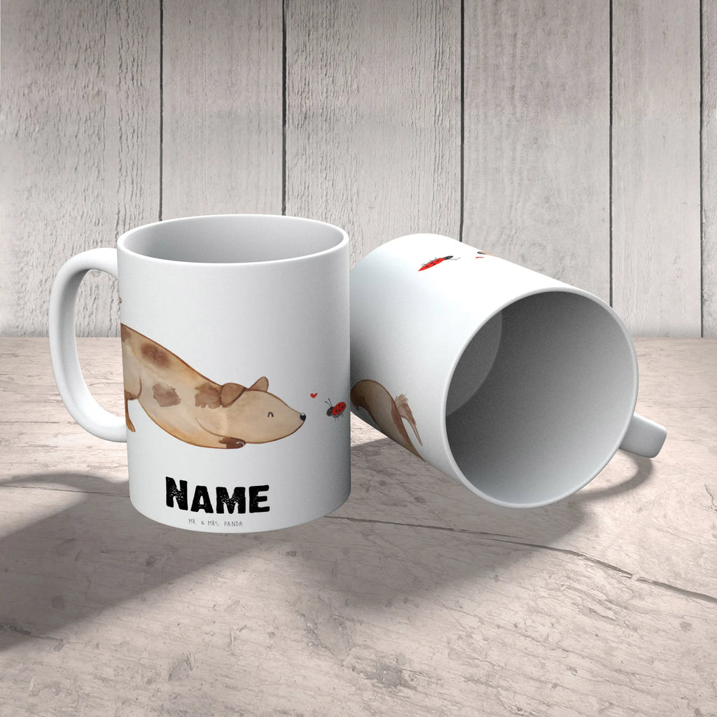 Personalisierte Tasse Hund Marienkäfer Namenstasse, Personalisierte Tasse, Personalisiert, Tasse mit Namen, Wunschname, Drucken, Namen, Tasse, Hund, Hundemotiv, Haustier, Hunderasse, Tierliebhaber, Hundebesitzer, Sprüche, Hunde, Hundespruch, Mischling, Mischlinghund, Marienkäfer