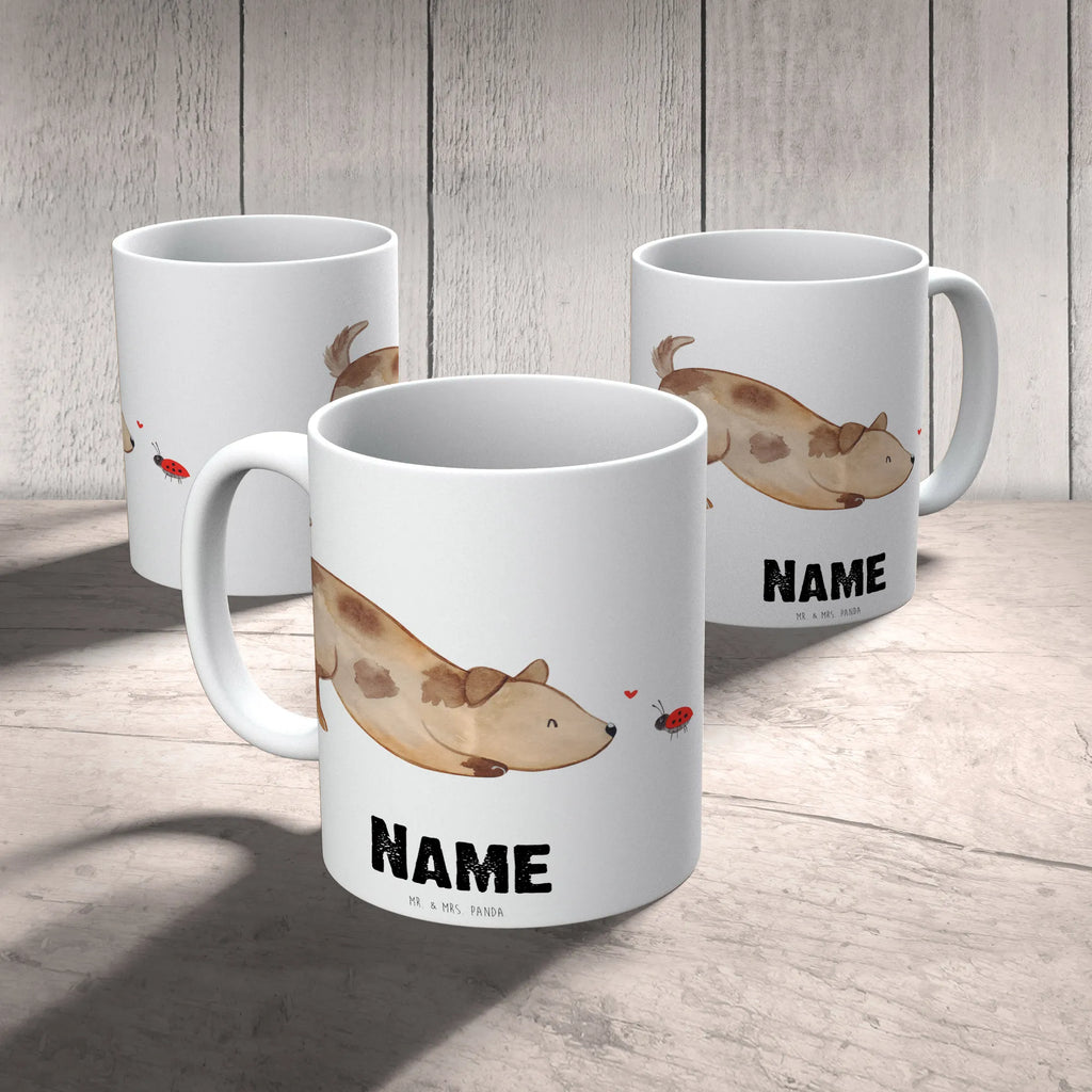 Personalisierte Tasse Hund Marienkäfer Namenstasse, Personalisierte Tasse, Personalisiert, Tasse mit Namen, Wunschname, Drucken, Namen, Tasse, Hund, Hundemotiv, Haustier, Hunderasse, Tierliebhaber, Hundebesitzer, Sprüche, Hunde, Hundespruch, Mischling, Mischlinghund, Marienkäfer