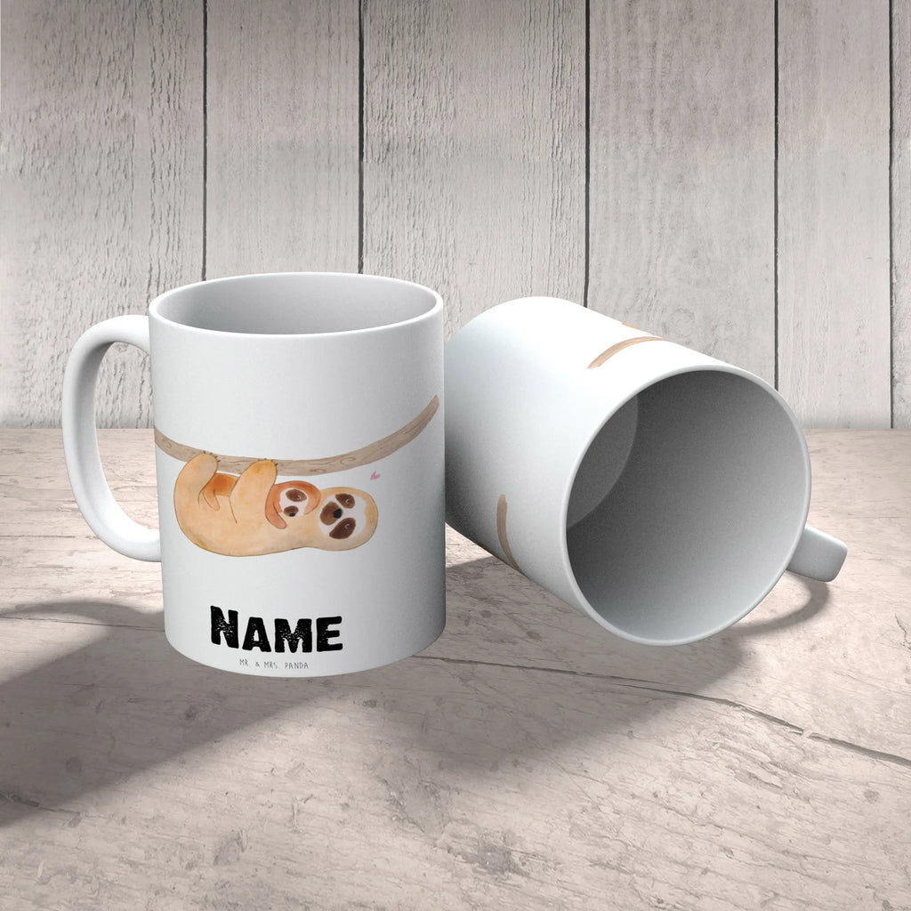 Personalisierte Tasse Faultier mit Kind Namen, Tasse mit Namen, Personalisiert, Personalisierte Tasse, Wunschname, Drucken, Namenstasse, Tasse, Faultier, Faultier Geschenk, Faultier Deko, Faulheit, Spaß, Liebe, Kind, Mutter, Mama, Niedlichkeit, Kinder, Baby, Geburt