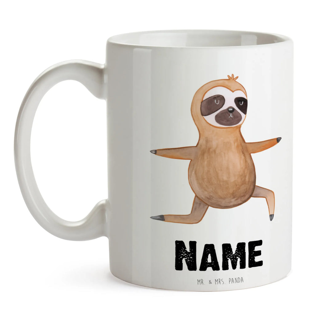Personalisierte Tasse Faultier  Yoga Namen, Tasse, Wunschname, Tasse mit Namen, Namenstasse, Personalisiert, Personalisierte Tasse, Drucken, Faultier, Faultier Geschenk, Faultier Deko, Yoga, Yogaübungen, Meditation, Lieblingstier, Krieger, Entspannung, Gelassenheit, faul, Namaste, Faultiere, Atmung