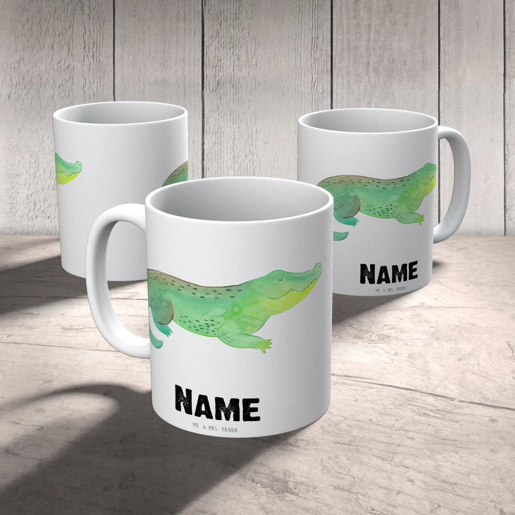 Personalisierte Tasse Krokodil Drucken, Tasse mit Namen, Wunschname, Namenstasse, Personalisiert, Tasse, Namen, Personalisierte Tasse, Meerestiere, Meer, Urlaub, Abenteuerlust, Lieblingsmensch, Krokodil, beste Freundin, verrückt sein, spontan sein, Reiselust, Freundin, Krokodile