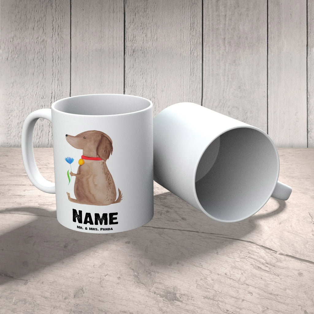 Personalisierte Tasse Hund Blume Tasse mit Namen, Namenstasse, Drucken, Personalisierte Tasse, Tasse, Namen, Personalisiert, Wunschname, Hund, Hundemotiv, Haustier, Hunderasse, Tierliebhaber, Hundebesitzer, Sprüche, Hundeliebe, Frauchen, Hunde