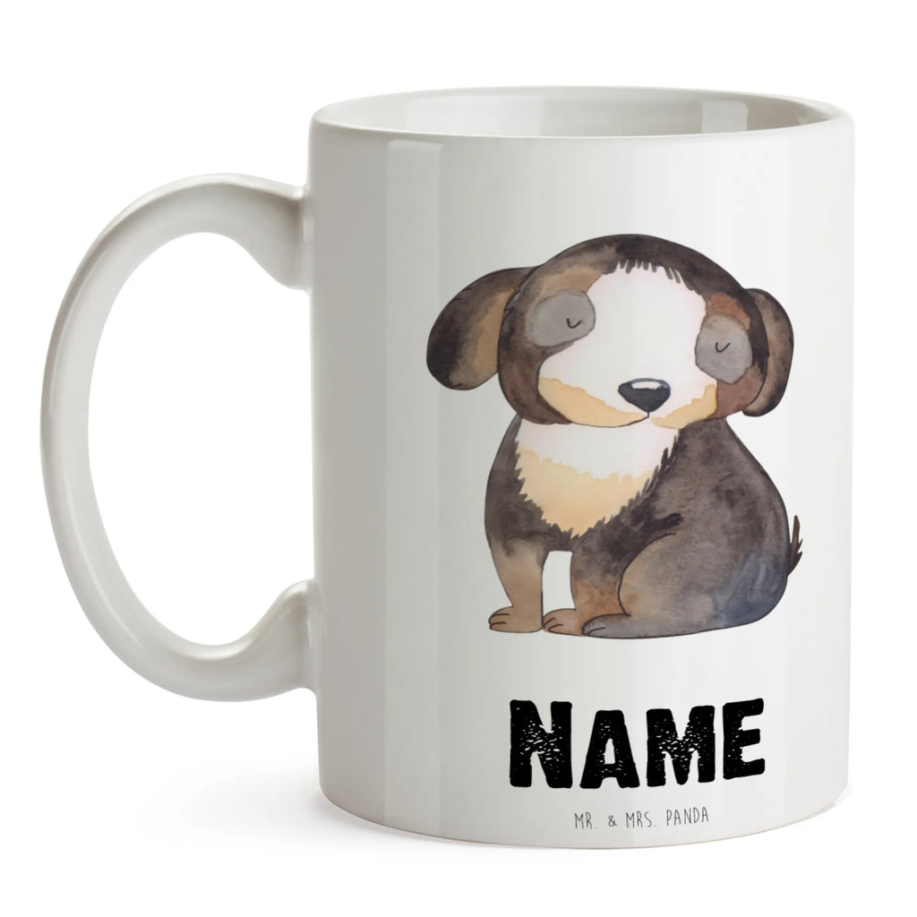 Personalisierte Tasse Hund entspannt Drucken, Tasse, Namen, Tasse mit Namen, Namenstasse, Personalisierte Tasse, Wunschname, Personalisiert, Hund, Hundemotiv, Haustier, Hunderasse, Tierliebhaber, Hundebesitzer, Sprüche, Liebe, Hundeliebe, Hundeglück, schwarzer Hund