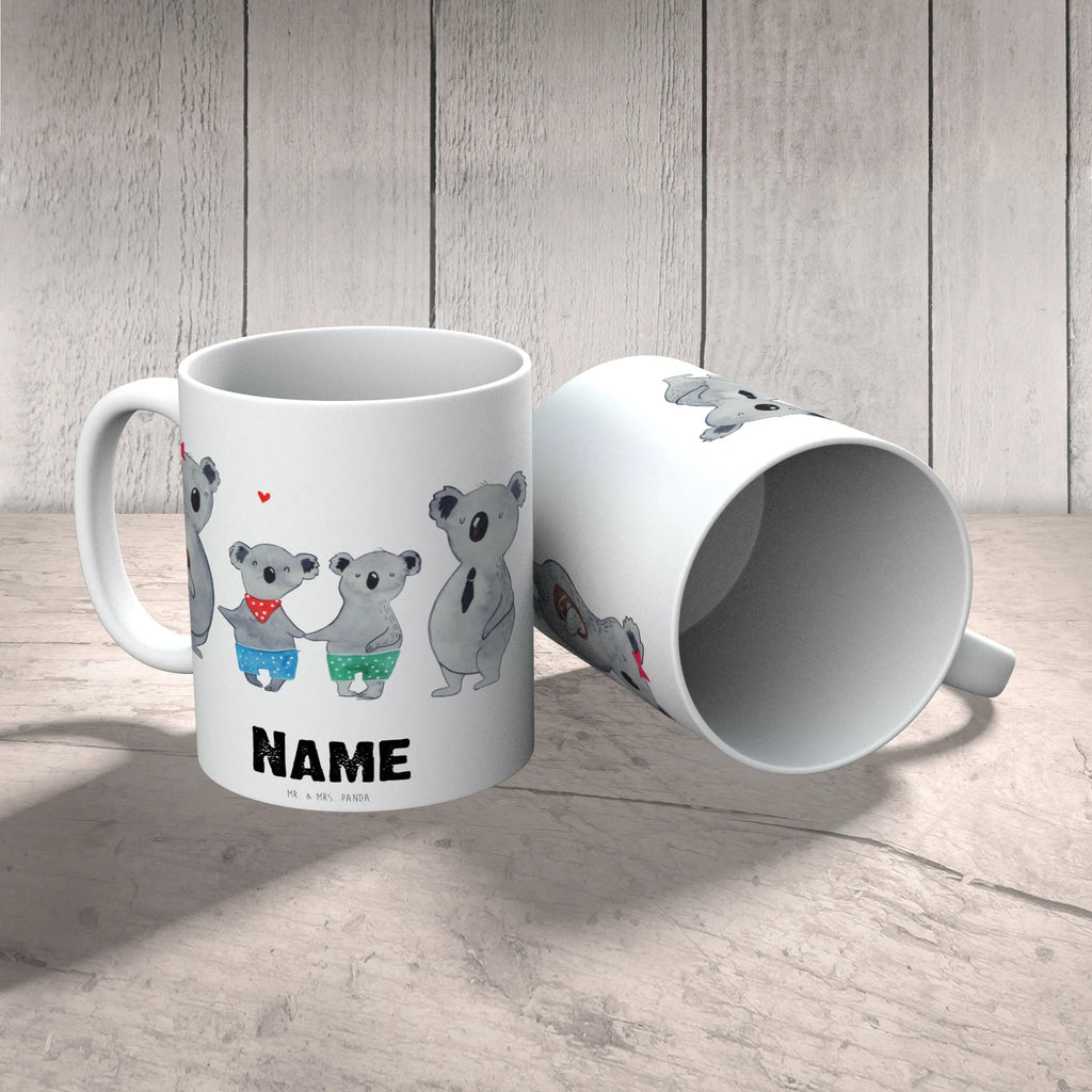 Personalisierte Tasse Koala Familie zwei Personalisiert, Drucken, Namenstasse, Tasse mit Namen, Namen, Wunschname, Personalisierte Tasse, Tasse, Familie, Vatertag, Muttertag, Bruder, Schwester, Mama, Papa, Oma, Opa, beste Familie, Koalafamilie, Koalabär, Lieblingsfamilie, Familienleben, Koala, Familienzeit