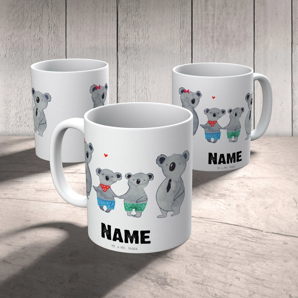 Personalisierte Tasse Koala Familie zwei Personalisiert, Drucken, Namenstasse, Tasse mit Namen, Namen, Wunschname, Personalisierte Tasse, Tasse, Familie, Vatertag, Muttertag, Bruder, Schwester, Mama, Papa, Oma, Opa, beste Familie, Koalafamilie, Koalabär, Lieblingsfamilie, Familienleben, Koala, Familienzeit
