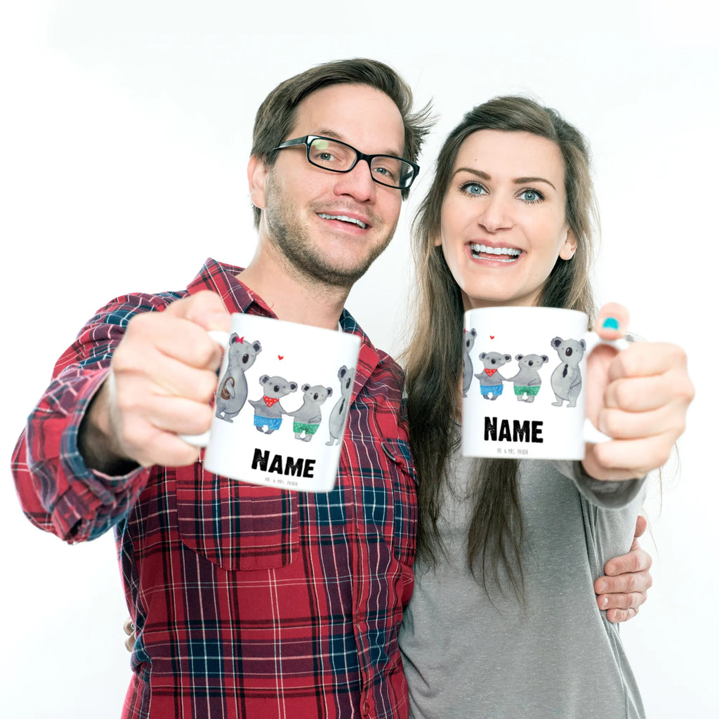 Personalisierte Tasse Koala Familie zwei Personalisiert, Drucken, Namenstasse, Tasse mit Namen, Namen, Wunschname, Personalisierte Tasse, Tasse, Familie, Vatertag, Muttertag, Bruder, Schwester, Mama, Papa, Oma, Opa, beste Familie, Koalafamilie, Koalabär, Lieblingsfamilie, Familienleben, Koala, Familienzeit