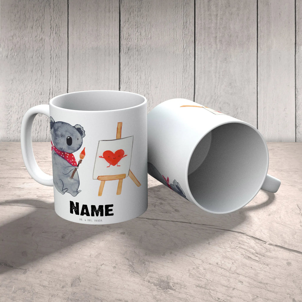 Personalised cup Koala bear Artist Koala, drawing, love, love gift, proof of love, artist, feelings