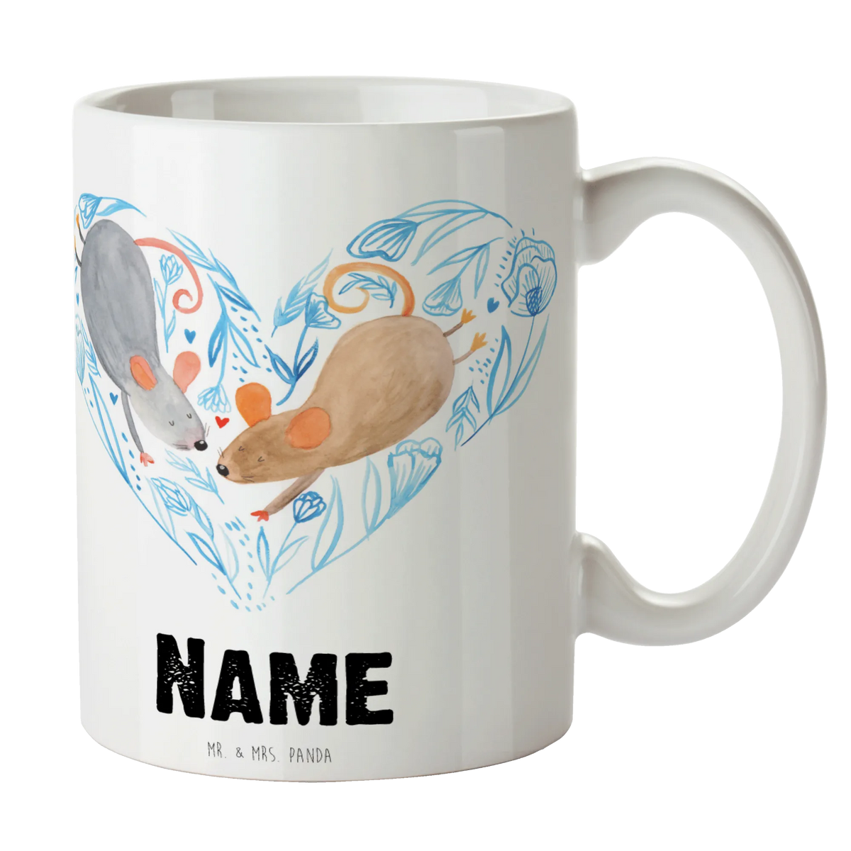 Personalised cup Mice heart Love, Loving, Two, Together, Marriage, Engagement, Proposal of marriage, Love gift, gift for her, gift for him, anniversary gift, mice, engagement, gift for two, favourite person, wedding, togetherness, anniversary, love, love gift, proof of love, love message, mouse