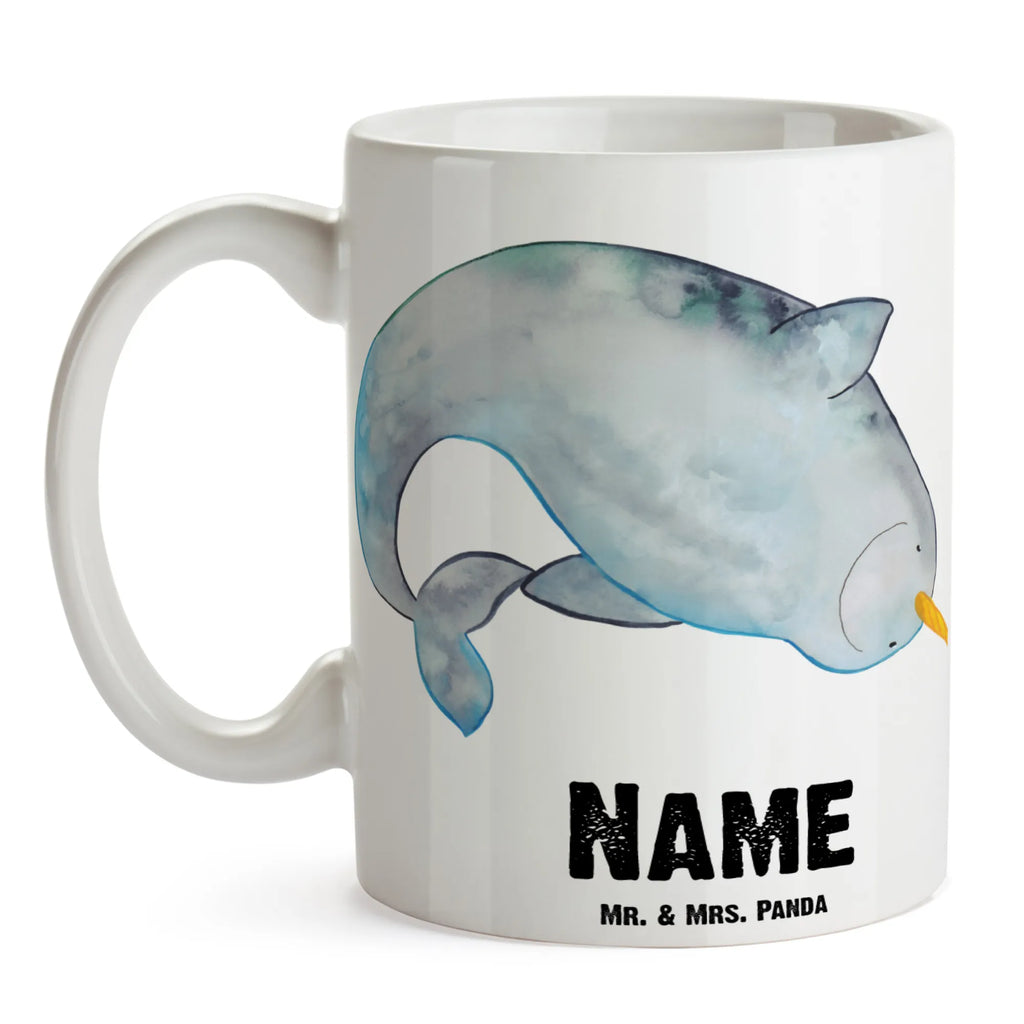Personalisierte Tasse Narwal Wunschname, Namen, Namenstasse, Tasse, Drucken, Tasse mit Namen, Personalisierte Tasse, Personalisiert, Meer, Urlaub, Meerestiere, Putzen, Kinderzimmer, Narwal, Aufräumen, Junggesellin, Hausfrau, Wal