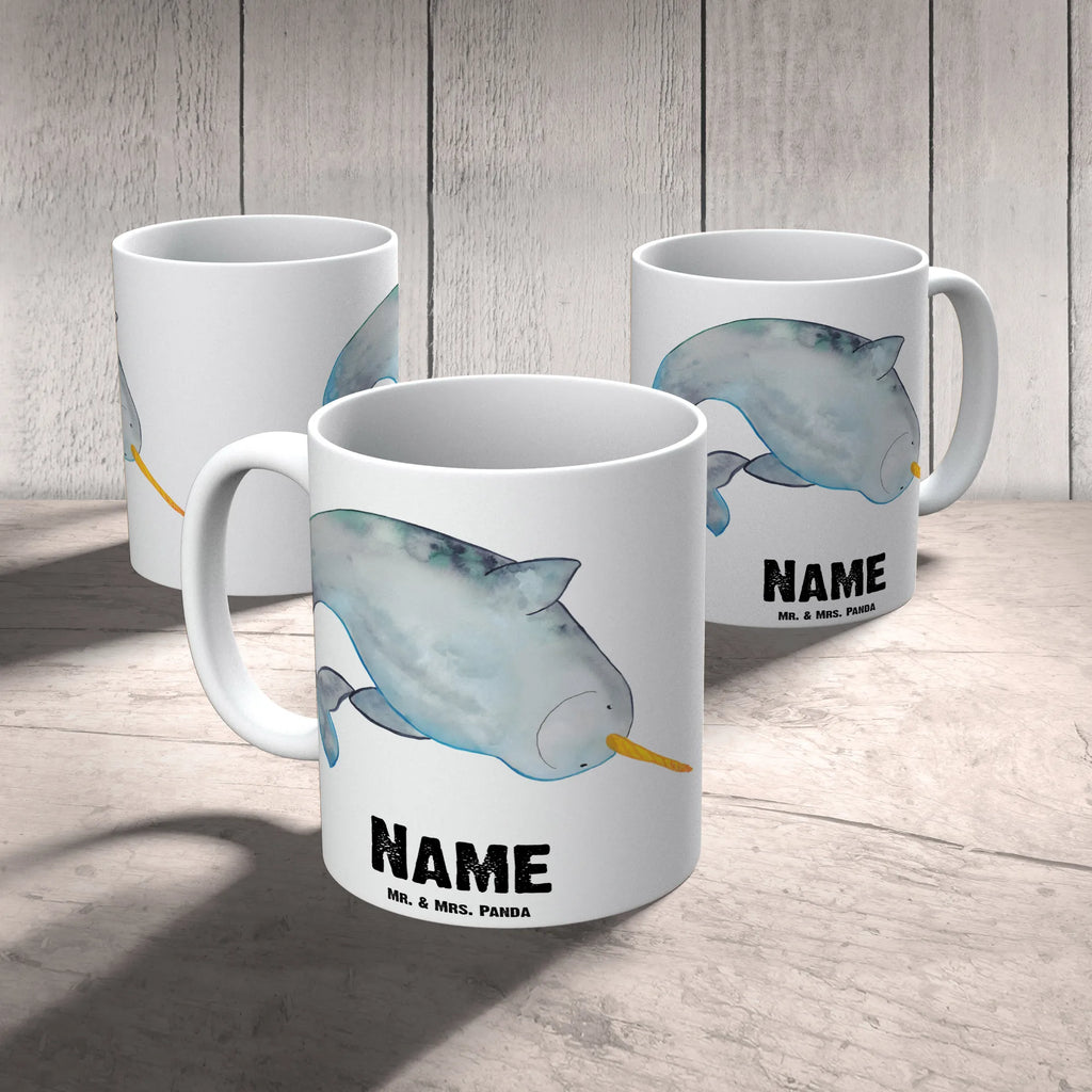 Personalisierte Tasse Narwal Wunschname, Namen, Namenstasse, Tasse, Drucken, Tasse mit Namen, Personalisierte Tasse, Personalisiert, Meer, Urlaub, Meerestiere, Putzen, Kinderzimmer, Narwal, Aufräumen, Junggesellin, Hausfrau, Wal