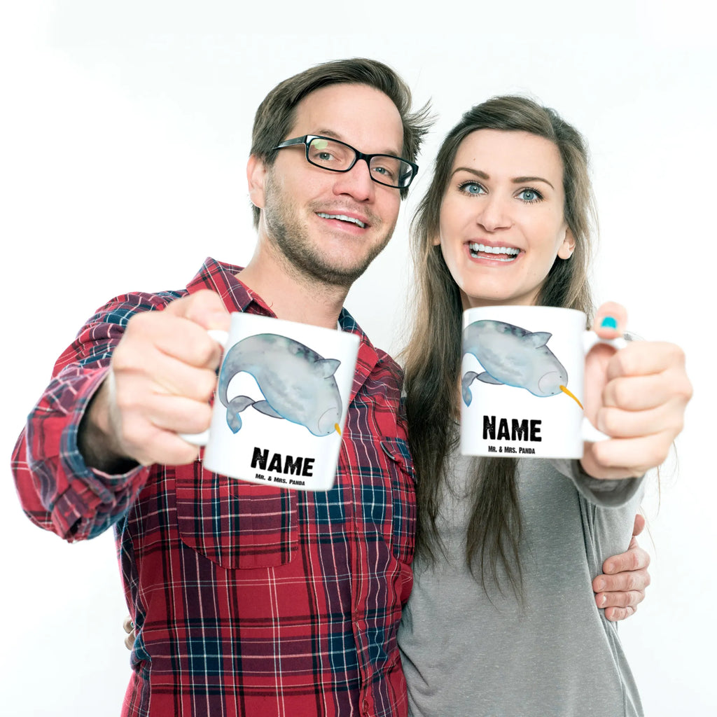 Personalisierte Tasse Narwal Wunschname, Namen, Namenstasse, Tasse, Drucken, Tasse mit Namen, Personalisierte Tasse, Personalisiert, Meer, Urlaub, Meerestiere, Putzen, Kinderzimmer, Narwal, Aufräumen, Junggesellin, Hausfrau, Wal