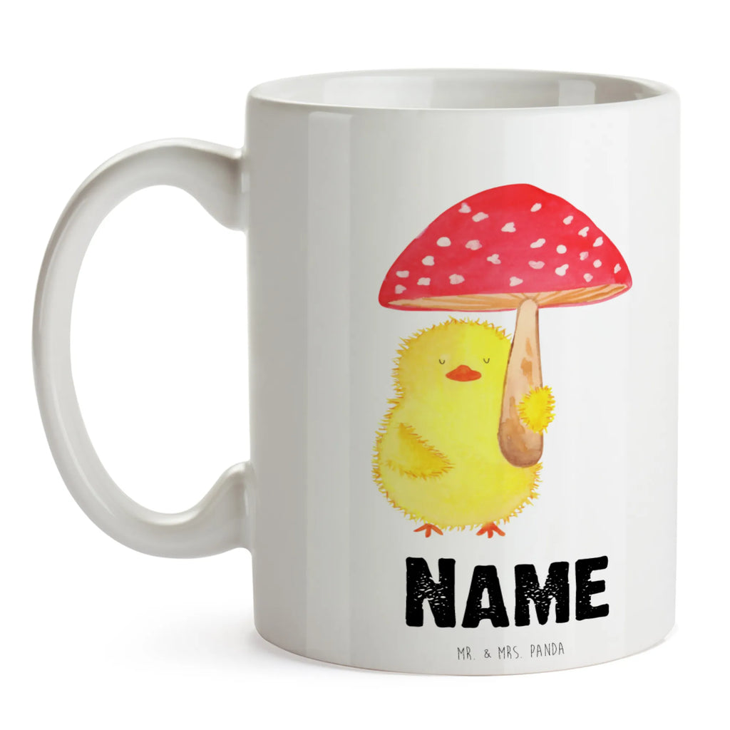 Personalisierte Tasse Küken Fliegenpilz Drucken, Namen, Wunschname, Personalisiert, Tasse mit Namen, Tasse, Namenstasse, Personalisierte Tasse, Ostern, Osterhase, Ostergeschenke, Osternest, Osterdeko, Geschenke zu Ostern, Ostern Geschenk, Ostergeschenke Kinder, Ostern Kinder, Glückspilz, Ostergrüße, Fliegenpilz, Frohe Ostern, Küken