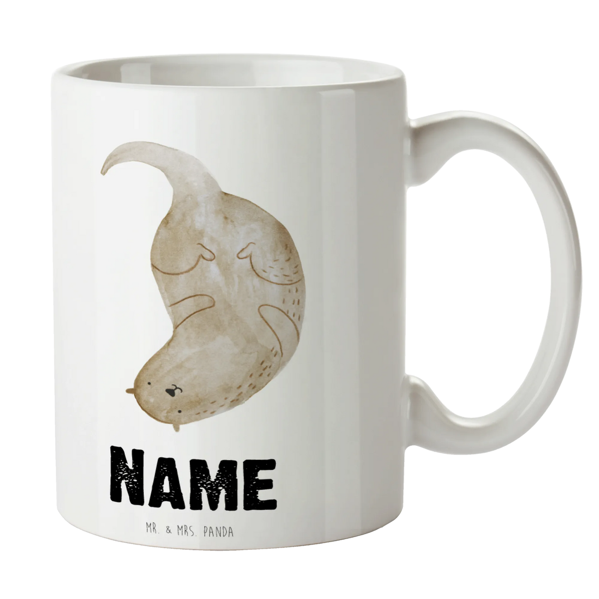 Personalised cup otter upside down otter, marten, sea otter, European otter, water mammal, aquatic animal, baby otter, predator, water, otter gifts, animal lover, gift ideas for animal lovers, animal, mammal, water animal, gifts for people in love, Otter Sea Otter Lake Otter