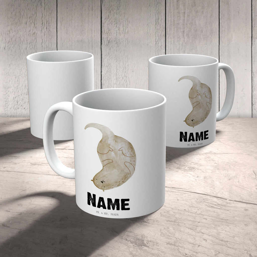 Personalisierte Tasse Otter kopfüber Wunschname, Drucken, Personalisiert, Tasse, Personalisierte Tasse, Namenstasse, Tasse mit Namen, Namen, Otter, Fischotter, Seeotter, Otter Seeotter See Otter