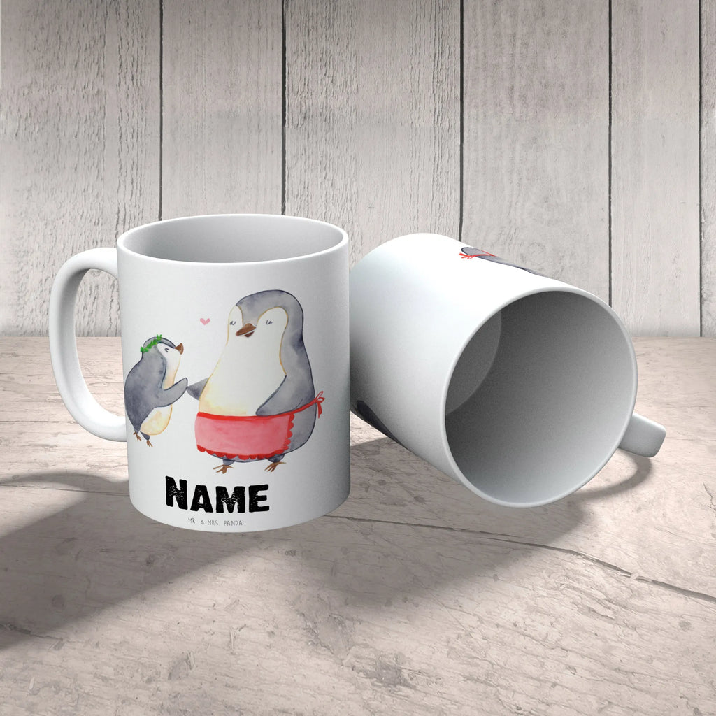 Personalisierte Tasse Pinguin mit Kind Tasse, Personalisierte Tasse, Namenstasse, Tasse mit Namen, Namen, Wunschname, Personalisiert, Drucken, Familie, Vatertag, Muttertag, Bruder, Schwester, Mama, Papa, Oma, Opa, Geburststag, Geschenk, Mutti, Mami, Mutter