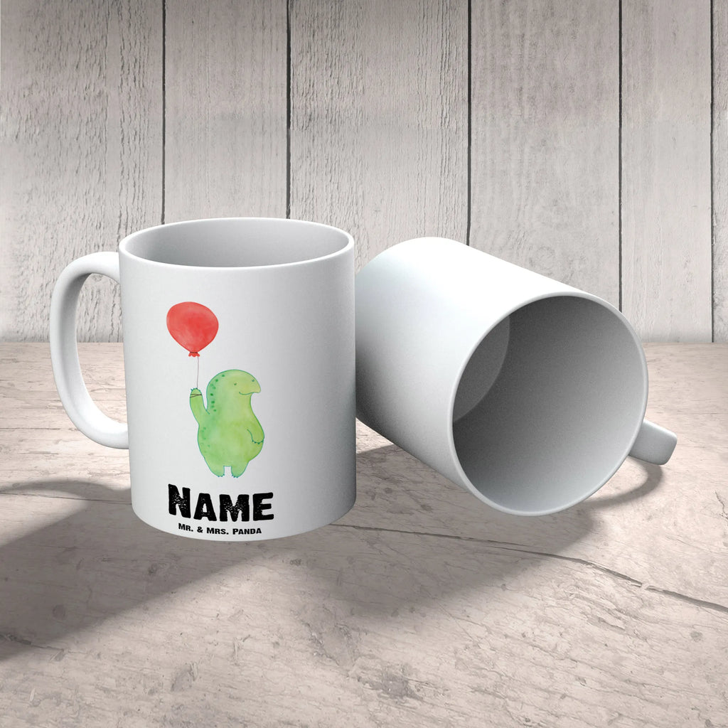 Personalisierte Tasse Schildkröte Luftballon Namenstasse, Personalisiert, Tasse mit Namen, Wunschname, Tasse, Namen, Personalisierte Tasse, Drucken, Schildkröte, Motivation, Schildkröten, Mutausbruch, Motivationsspruch