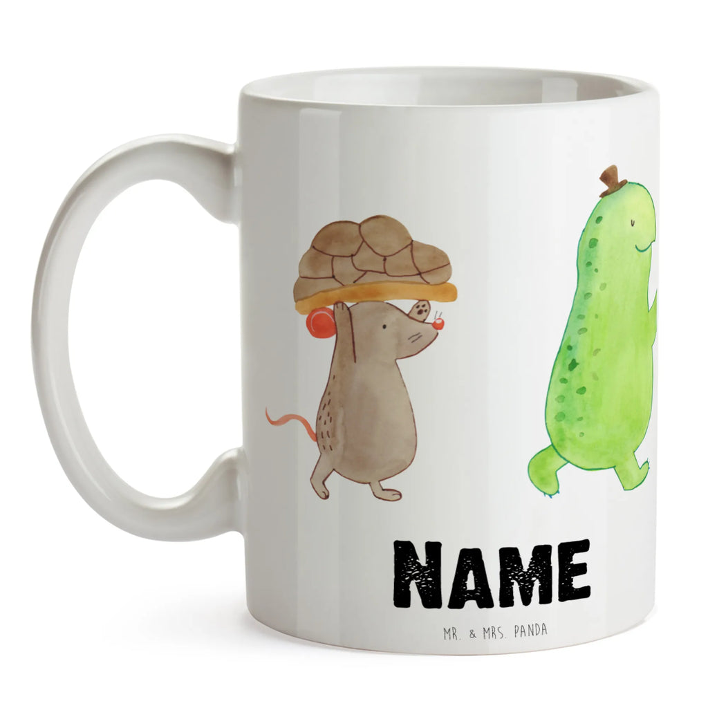Personalisierte Tasse Schildkröte & Maus Drucken, Namenstasse, Namen, Tasse, Personalisierte Tasse, Personalisiert, Tasse mit Namen, Wunschname, Schildkröte, beste Freunde, Freundinnen, beste Freundinnen, Maus, Freunde