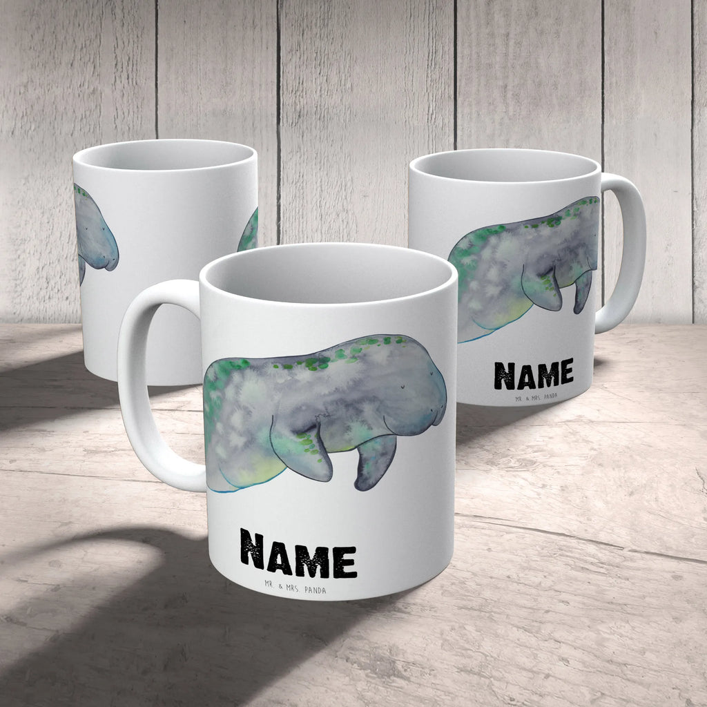 Personalised cup manatee Relax Seafood, aquatic animals, ocean, sea, fish, shells, corals, reef, whale, narwhal, sea urchin, lobster, platypus, turtle, manatee, crocodile, orca, shrimp, gifts for seafood lovers, water world, underwater animals, underwater world, vacation, deep sea, seafood fans, gift ideas, seafood decoration, seafood posters, diet, diet mania, sweets, food, sugar, manatees, losing weight