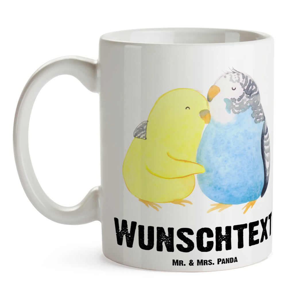 Personalisierte Tasse Wellensittich Liebe Drucken, Namen, Tasse mit Namen, Tasse, Wunschname, Personalisiert, Namenstasse, Personalisierte Tasse, Liebe, Partner, Freund, Freundin, Ehemann, Ehefrau, Heiraten, Verlobung, Heiratsantrag, Liebesgeschenk, Jahrestag, Hocheitstag, Kuscheln, Nähe, Vögel, Wellensittich, Vertrauen