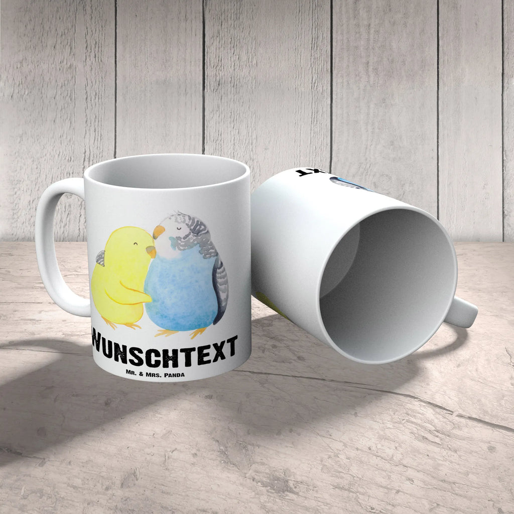 Personalisierte Tasse Wellensittich Liebe Drucken, Namen, Tasse mit Namen, Tasse, Wunschname, Personalisiert, Namenstasse, Personalisierte Tasse, Liebe, Partner, Freund, Freundin, Ehemann, Ehefrau, Heiraten, Verlobung, Heiratsantrag, Liebesgeschenk, Jahrestag, Hocheitstag, Kuscheln, Nähe, Vögel, Wellensittich, Vertrauen
