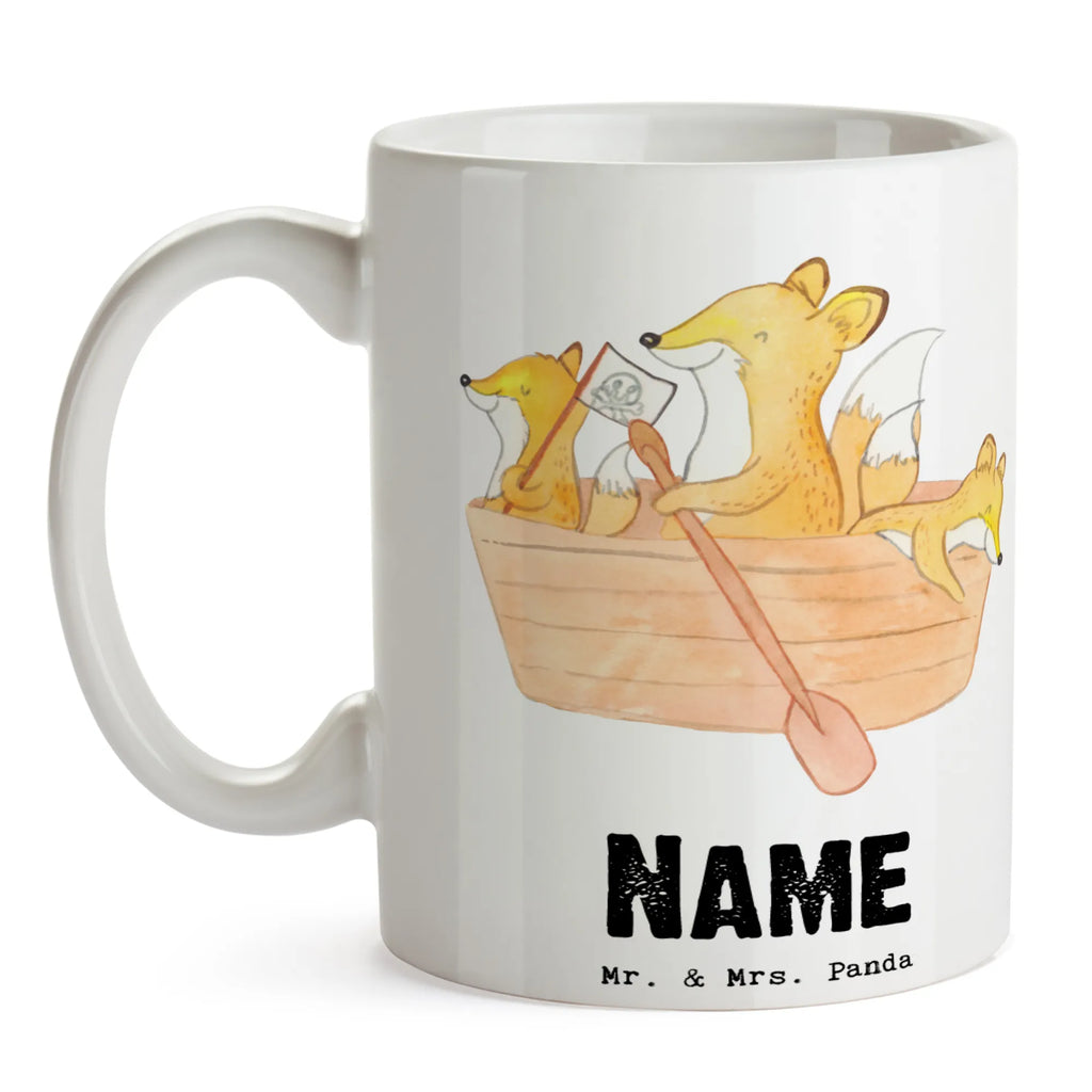 Personalisierte Tasse Fuchs Kanufahren Wunschname, Tasse, Personalisierte Tasse, Tasse mit Namen, Namenstasse, Drucken, Personalisiert, Namen, Geschenk, Schenken, Sport, Sportart, Hobby, Danke, Dankeschön, Auszeichnung, Gewinn, Sportler, Kanu Schule, Kanuverleih, Paddeltour, Kanu fahren, Kanutour