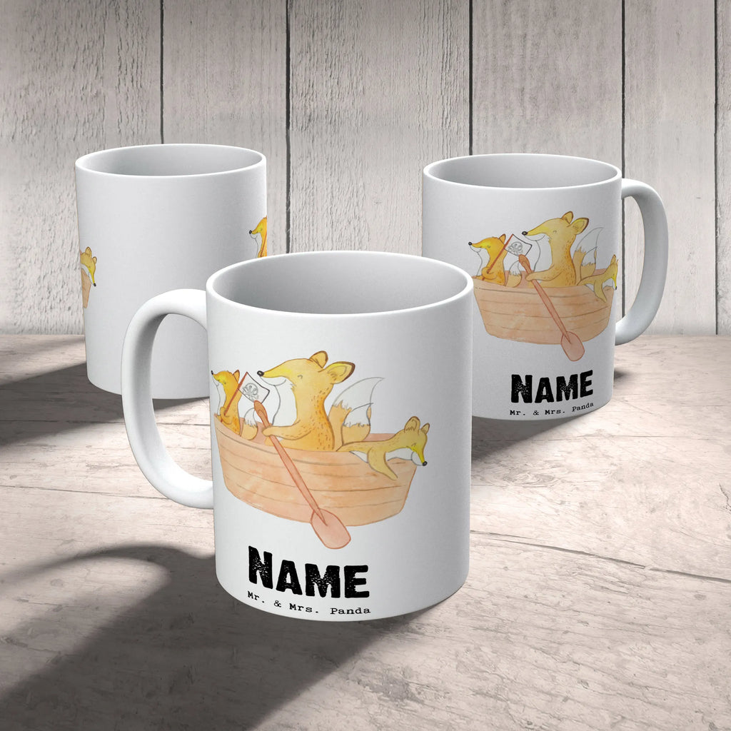 Personalisierte Tasse Fuchs Kanufahren Wunschname, Tasse, Personalisierte Tasse, Tasse mit Namen, Namenstasse, Drucken, Personalisiert, Namen, Geschenk, Schenken, Sport, Sportart, Hobby, Danke, Dankeschön, Auszeichnung, Gewinn, Sportler, Kanu Schule, Kanuverleih, Paddeltour, Kanu fahren, Kanutour