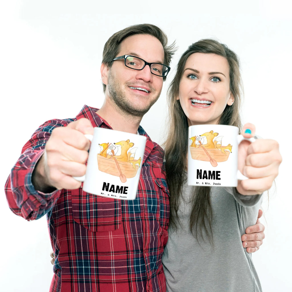 Personalisierte Tasse Fuchs Kanufahren Wunschname, Tasse, Personalisierte Tasse, Tasse mit Namen, Namenstasse, Drucken, Personalisiert, Namen, Geschenk, Schenken, Sport, Sportart, Hobby, Danke, Dankeschön, Auszeichnung, Gewinn, Sportler, Kanu Schule, Kanuverleih, Paddeltour, Kanu fahren, Kanutour