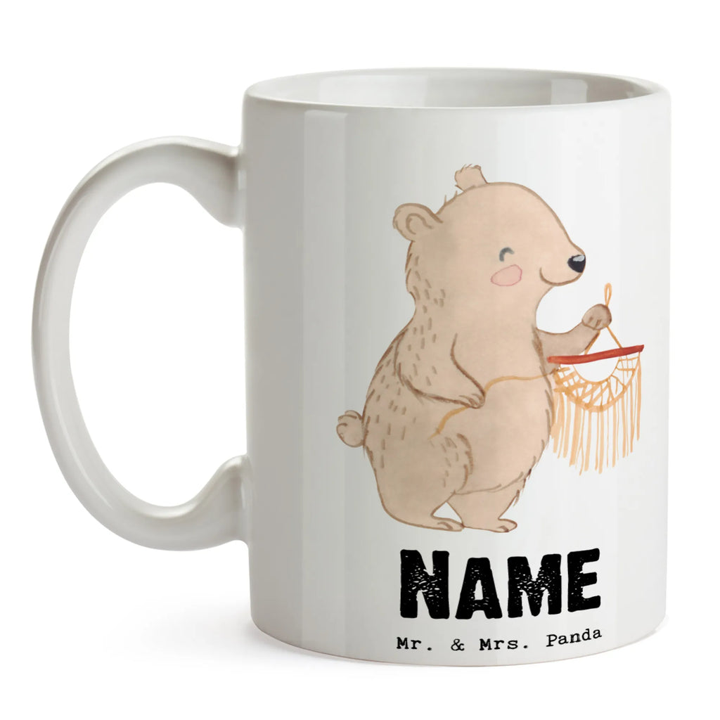 Personalisierte Tasse Bär Makramee Personalisierte Tasse, Wunschname, Tasse, Drucken, Namen, Personalisiert, Tasse mit Namen, Namenstasse, Geschenk, Schenken, Sport, Sportart, Hobby, Danke, Dankeschön, Auszeichnung, Gewinn, Sportler, Basteln mit Makramee, Makramee, Basteln