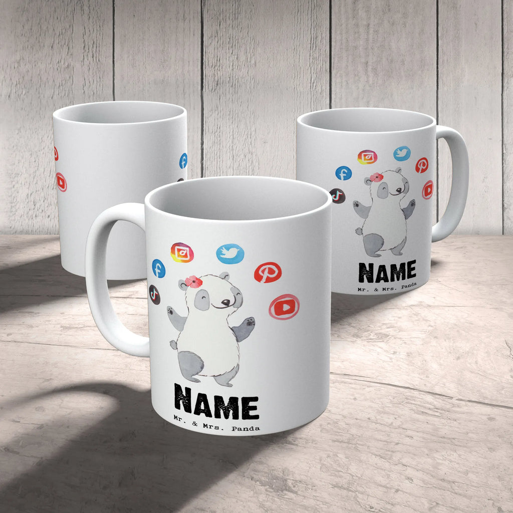 Personalisierte Tasse Social Media Managerin mit Herz Personalisierte Tasse, Personalisiert, Tasse, Namenstasse, Wunschname, Drucken, Namen, Tasse mit Namen, Beruf, Ausbildung, Jubiläum, Abschied, Rente, Kollege, Kollegin, Geschenk, Schenken, Arbeitskollege, Mitarbeiter, Firma, Danke, Dankeschön