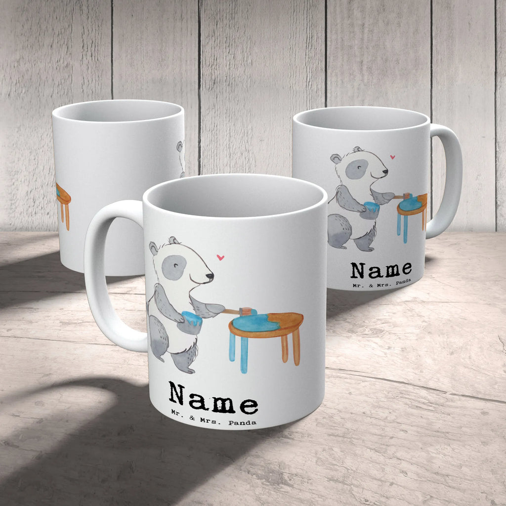 Personalisierte Tasse Panda Möbel restaurieren Tasse mit Namen, Namenstasse, Namen, Wunschname, Drucken, Tasse, Personalisiert, Personalisierte Tasse, Geschenk, Schenken, Sport, Sportart, Hobby, Danke, Dankeschön, Auszeichnung, Gewinn, Sportler, Möbel Restaurieren, Antike Möbel Restaurieren, Handwerk, Restaurator
