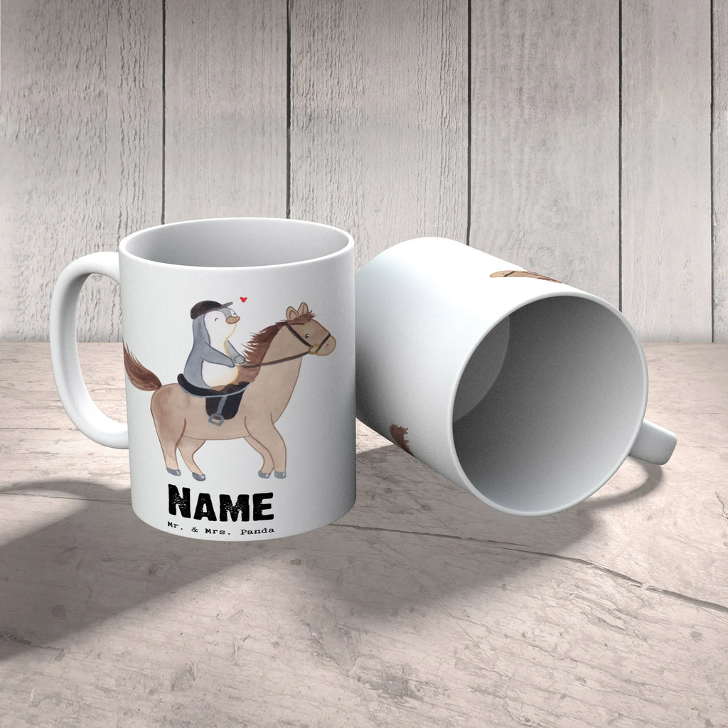 Personalisierte Tasse Pferd Reiten Tasse, Drucken, Namen, Personalisiert, Namenstasse, Wunschname, Tasse mit Namen, Personalisierte Tasse, Geschenk, Sport, Sportart, Hobby, Schenken, Danke, Dankeschön, Auszeichnung, Gewinn, Sportler, Reitverein, Reitstall, Reitsport, Pferde, Reiten