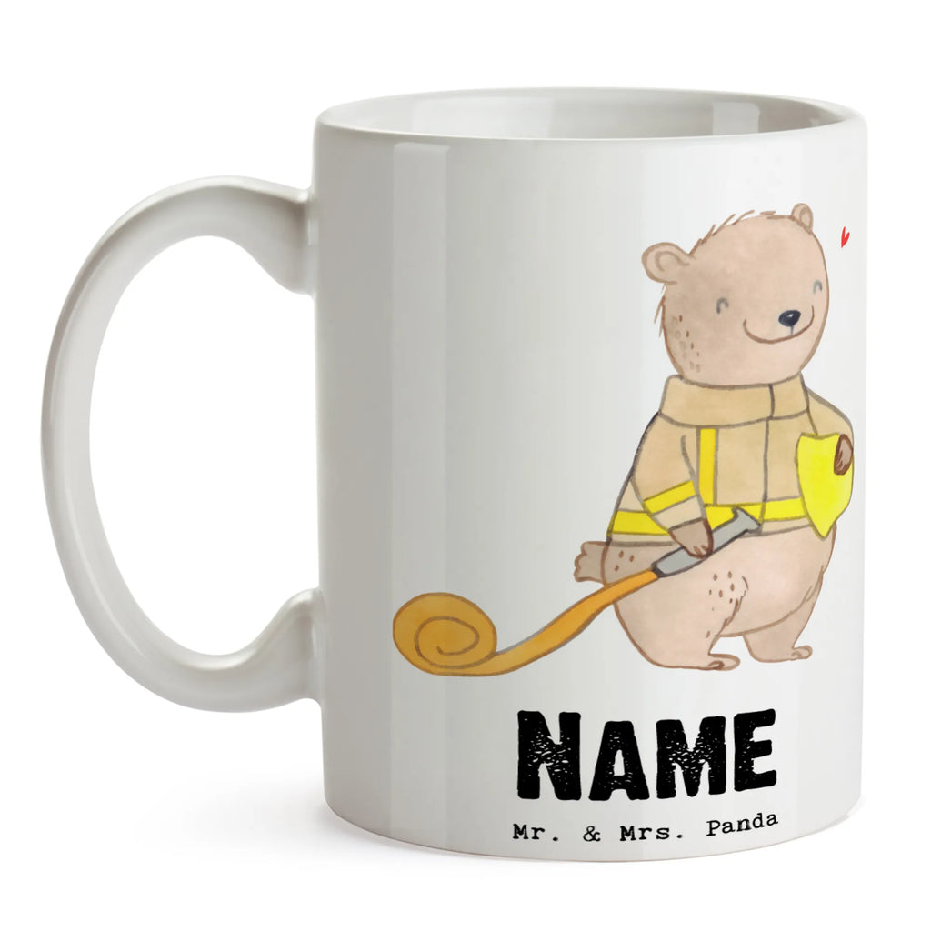 Personalisierte Tasse Bär Freiwillige Feuerwehr Tasse mit Namen, Personalisierte Tasse, Namenstasse, Personalisiert, Namen, Wunschname, Drucken, Tasse, Geschenk, Sport, Sportart, Hobby, Schenken, Danke, Dankeschön, Auszeichnung, Gewinn, Sportler, Feuerwehreinsatz, Tage bei der Feuerwehr, Freiwillige Feuerwehr, Feuerwehrfest, Feuerwehrmannschaft, Feuerwehrdienst, Jugendfeuerwehr, Feuerwehr-Ehrung, Feuerwehr-Spruch