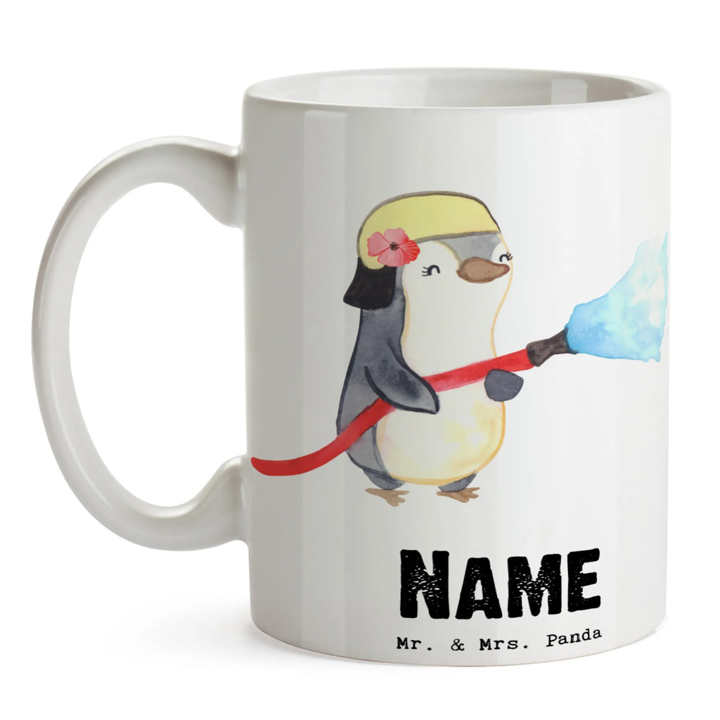 Personalisierte Tasse Feuerwehrfrau mit Herz Wunschname, Personalisiert, Namen, Tasse, Drucken, Tasse mit Namen, Personalisierte Tasse, Namenstasse, Beruf, Ausbildung, Jubiläum, Abschied, Rente, Kollege, Kollegin, Geschenk, Schenken, Arbeitskollege, Mitarbeiter, Firma, Danke, Dankeschön, Brandschutz, Feuerwehr, freiwillige Feuerwehr, Feuerwehrfrau, Feuerwehrhauptfrau