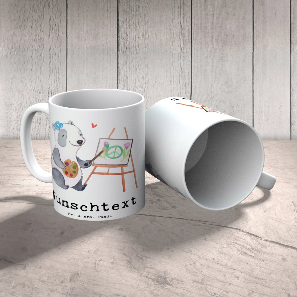 Personalisierte Tasse Künstlerin mit Herz Wunschname, Tasse, Namenstasse, Drucken, Tasse mit Namen, Namen, Personalisierte Tasse, Personalisiert, Beruf, Ausbildung, Jubiläum, Abschied, Rente, Kollege, Kollegin, Geschenk, Schenken, Arbeitskollege, Mitarbeiter, Firma, Danke, Dankeschön, Kunstschule, Malerin, Galerie Eröffnung, Künstlerin, Kunstmalerin