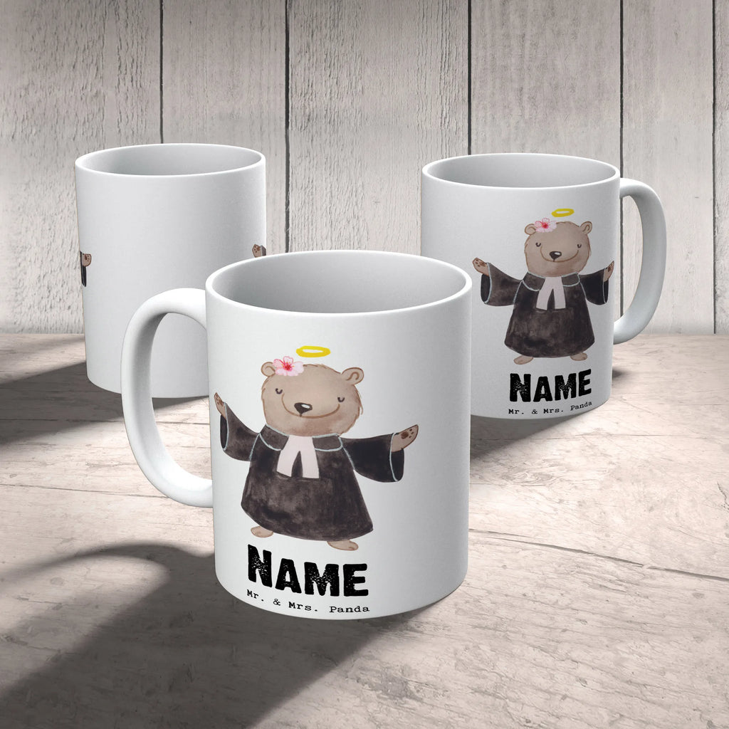 Personalisierte Tasse Pfarrerin mit Herz Drucken, Namenstasse, Personalisiert, Personalisierte Tasse, Tasse, Tasse mit Namen, Wunschname, Namen, Geschenk, Schenken, Jubiläum, Danke, Dankeschön, Beruf, Ausbildung, Abschied, Rente, Kollege, Kollegin, Arbeitskollege, Mitarbeiter, Firma, Predigerin<br />Priesterin, Theologin, Pastorin, Kirche, Dienerin Gottes<br />Geistliche, Pfarrerin
