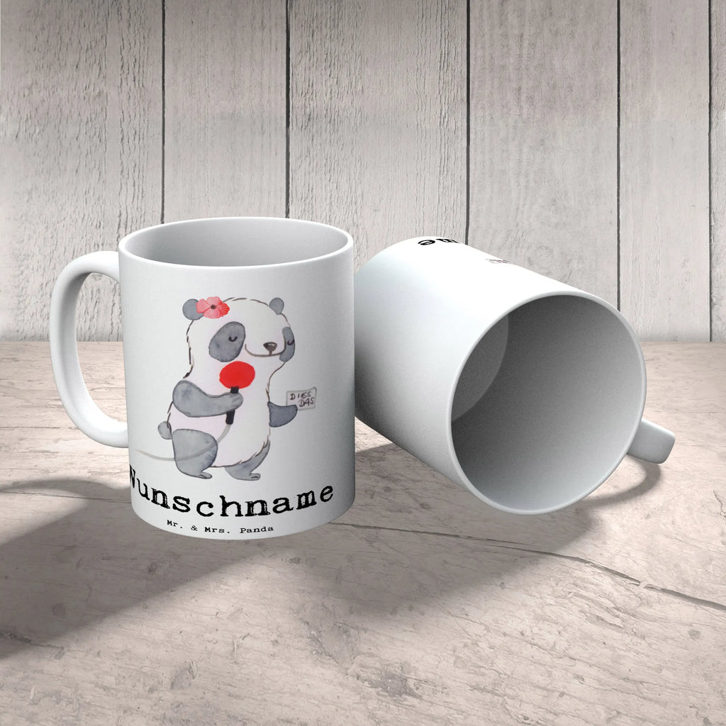 Personalisierte Tasse Reporterin mit Herz Personalisierte Tasse, Namen, Tasse mit Namen, Wunschname, Drucken, Personalisiert, Tasse, Namenstasse, Geschenk, Schenken, Jubiläum, Danke, Dankeschön, Beruf, Ausbildung, Abschied, Rente, Kollege, Kollegin, Arbeitskollege, Mitarbeiter, Firma