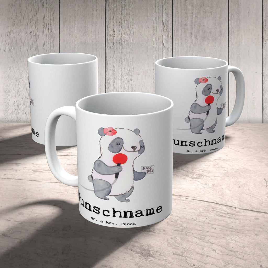 Personalisierte Tasse Reporterin mit Herz Personalisierte Tasse, Namen, Tasse mit Namen, Wunschname, Drucken, Personalisiert, Tasse, Namenstasse, Geschenk, Schenken, Jubiläum, Danke, Dankeschön, Beruf, Ausbildung, Abschied, Rente, Kollege, Kollegin, Arbeitskollege, Mitarbeiter, Firma