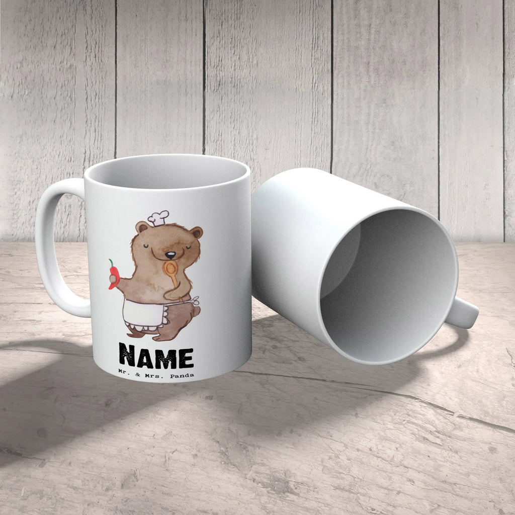 Personalisierte Tasse Koch mit Herz Namen, Tasse, Personalisiert, Namenstasse, Personalisierte Tasse, Tasse mit Namen, Drucken, Wunschname, Beruf, Ausbildung, Jubiläum, Abschied, Rente, Kollege, Kollegin, Geschenk, Schenken, Arbeitskollege, Mitarbeiter, Firma, Danke, Dankeschön, Schiffskoch, Küchenmeister, Sternekoch, Chefkoch, Fernsehkoch, Koch, Restaurant, Küchenchef