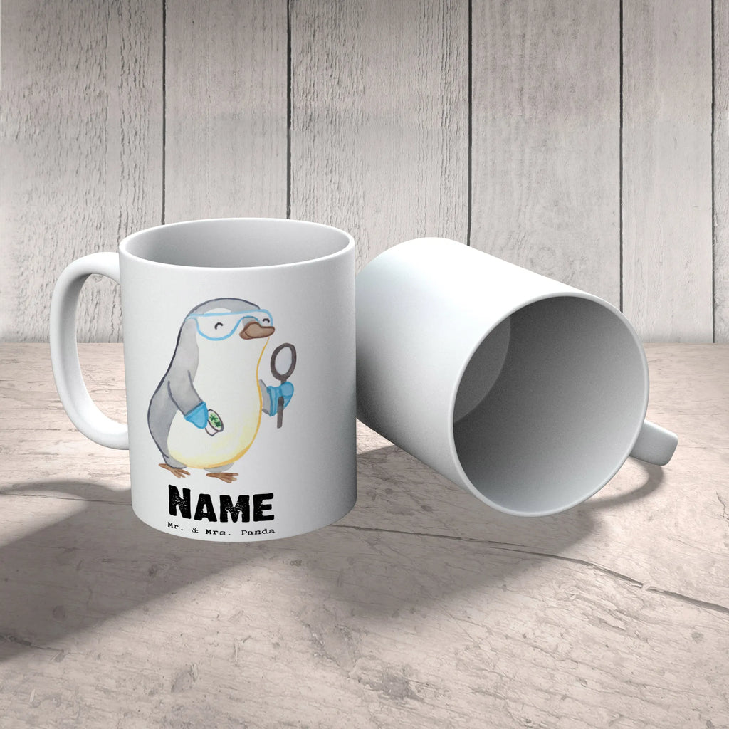 Personalisierte Tasse Mikrobiologe mit Herz Personalisiert, Namen, Wunschname, Tasse, Drucken, Tasse mit Namen, Namenstasse, Personalisierte Tasse, Beruf, Ausbildung, Jubiläum, Abschied, Rente, Kollege, Kollegin, Geschenk, Schenken, Arbeitskollege, Mitarbeiter, Firma, Danke, Dankeschön, Naturwissenschaftler, Labor, Forschung, Mikrobiologe