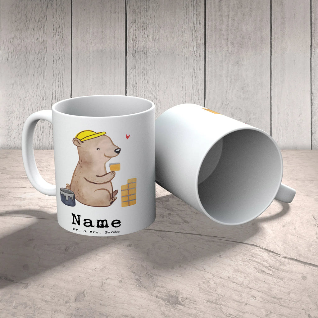 Personalisierte Tasse Maurer mit Herz Personalisiert, Tasse mit Namen, Drucken, Namenstasse, Tasse, Wunschname, Namen, Personalisierte Tasse, Beruf, Ausbildung, Jubiläum, Abschied, Rente, Kollege, Kollegin, Geschenk, Schenken, Arbeitskollege, Mitarbeiter, Firma, Danke, Dankeschön, Maurerbetrieb, Gesellenprüfung, Maurermeister, Handwerker, Maurer