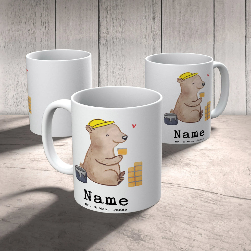 Personalisierte Tasse Maurer mit Herz Personalisiert, Tasse mit Namen, Drucken, Namenstasse, Tasse, Wunschname, Namen, Personalisierte Tasse, Beruf, Ausbildung, Jubiläum, Abschied, Rente, Kollege, Kollegin, Geschenk, Schenken, Arbeitskollege, Mitarbeiter, Firma, Danke, Dankeschön, Maurerbetrieb, Gesellenprüfung, Maurermeister, Handwerker, Maurer