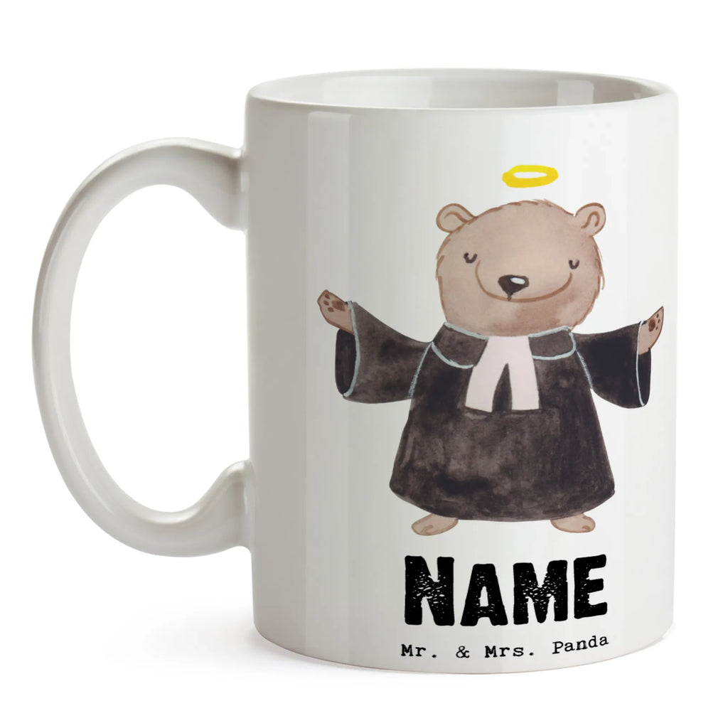 Personalisierte Tasse Pfarrer mit Herz Personalisiert, Tasse, Drucken, Personalisierte Tasse, Wunschname, Namenstasse, Namen, Tasse mit Namen, Beruf, Ausbildung, Jubiläum, Abschied, Rente, Kollege, Kollegin, Geschenk, Schenken, Arbeitskollege, Mitarbeiter, Firma, Danke, Dankeschön, Pfarrer, Prediger<br />Priester, Pastor, Kirche, Diener Gottes<br />Geistlicher, Theologe