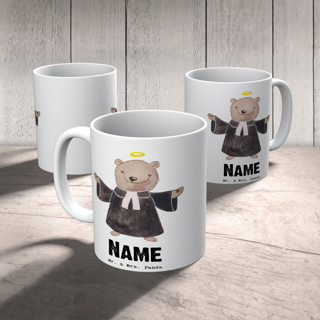Personalisierte Tasse Pfarrer mit Herz Personalisiert, Tasse, Drucken, Personalisierte Tasse, Wunschname, Namenstasse, Namen, Tasse mit Namen, Beruf, Ausbildung, Jubiläum, Abschied, Rente, Kollege, Kollegin, Geschenk, Schenken, Arbeitskollege, Mitarbeiter, Firma, Danke, Dankeschön, Pfarrer, Prediger<br />Priester, Pastor, Kirche, Diener Gottes<br />Geistlicher, Theologe