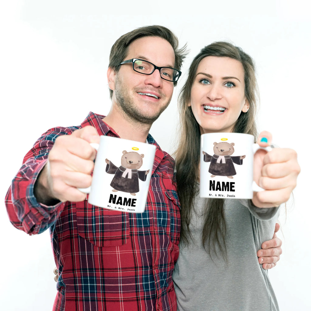 Personalisierte Tasse Pfarrer mit Herz Personalisiert, Tasse, Drucken, Personalisierte Tasse, Wunschname, Namenstasse, Namen, Tasse mit Namen, Beruf, Ausbildung, Jubiläum, Abschied, Rente, Kollege, Kollegin, Geschenk, Schenken, Arbeitskollege, Mitarbeiter, Firma, Danke, Dankeschön, Pfarrer, Prediger<br />Priester, Pastor, Kirche, Diener Gottes<br />Geistlicher, Theologe