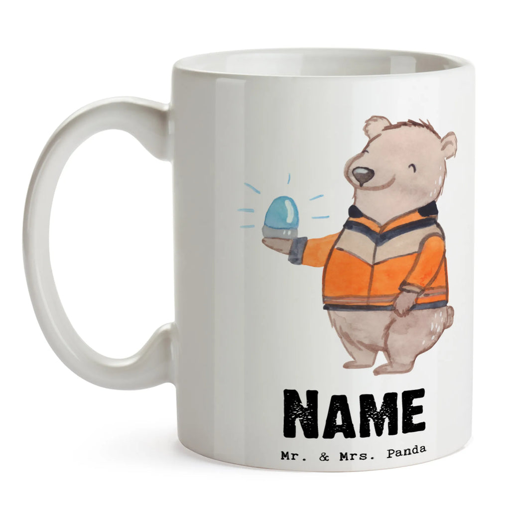 Personalisierte Tasse Rettungssanitäter mit Herz Namenstasse, Namen, Personalisierte Tasse, Tasse, Drucken, Personalisiert, Wunschname, Tasse mit Namen, Beruf, Ausbildung, Jubiläum, Abschied, Rente, Kollege, Kollegin, Geschenk, Schenken, Arbeitskollege, Mitarbeiter, Firma, Danke, Dankeschön